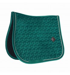 Tapis velours vert fonce poney